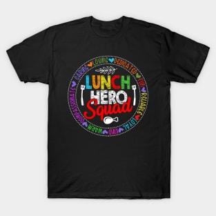 Lunch Hero Squad Funny Lunch Lady School Cafeteria Worker T-Shirt